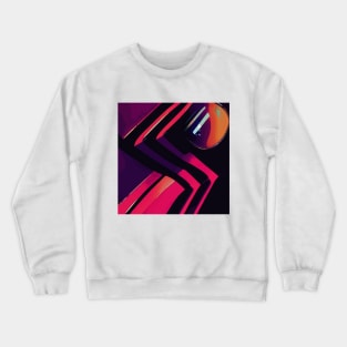 Pink Purple Orange Abstract Geometric Pattern Crewneck Sweatshirt